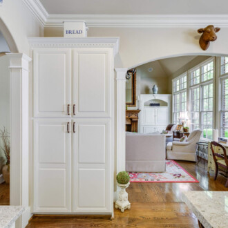 Large room with white furniture