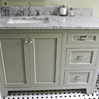 Cabinet with refinished doors