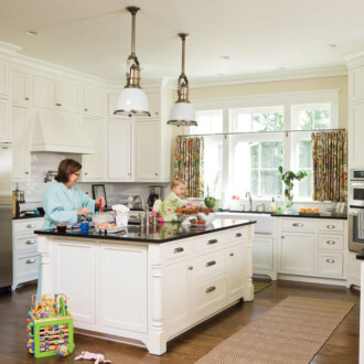 kitchen with resurfaced cabinets